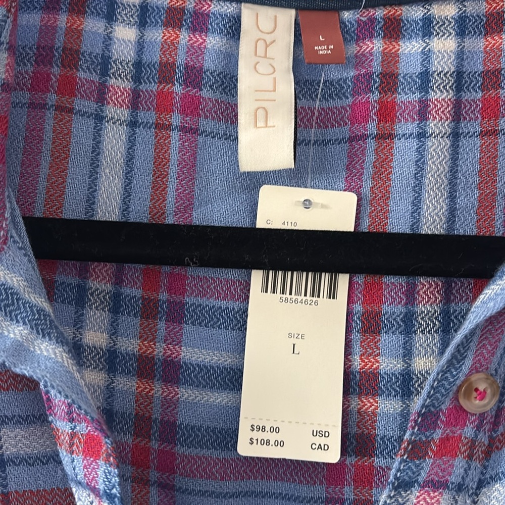 NWT Anthropologie Pilcro flannel top - Picture 2 of 3